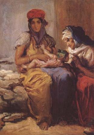 Theodore Chasseriau Femme maure allaitant son enfant et une vieille (mk32)